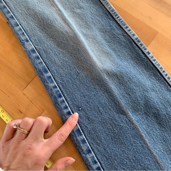 Vintage Levi's Jeans Big E Maroon Logo Tab High Rise Flare 60s 70s Size 23 x 32 - Picture 8 of 12